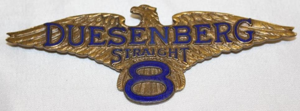 1922-1927 Duesenberg Straight 8 Radiator Emblem Badge (1 of 2)