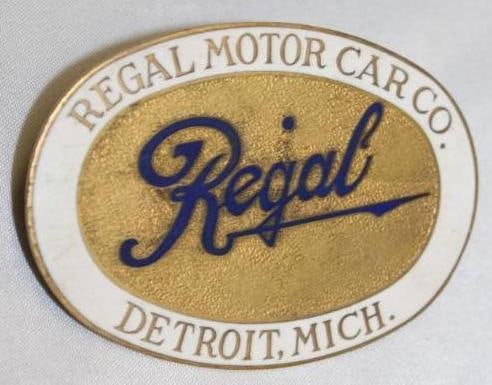 1912-1913 Regal Motor Car Co Radiator Emblem Badge (1 of 2)
