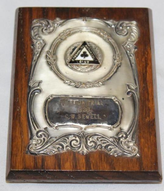 1929 Carshalton Motorcycle Club Pillion Trail Medallion Plaque (1 of 4)