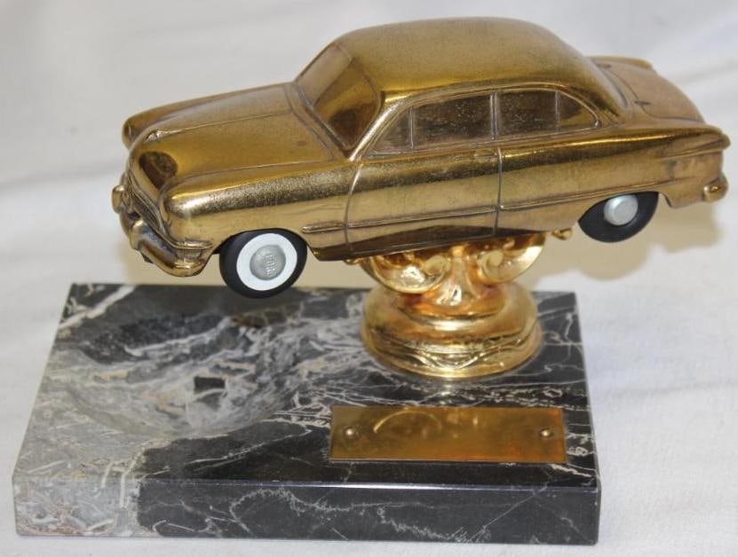 1950 Ford Sedan Figural Trophy with Marble Base: 8" x 4.5" x 5"