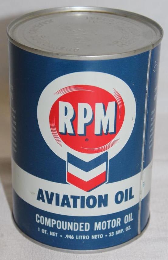 RPM Aviation 1 Qt Metal Motor Oil Can (1 of 4)