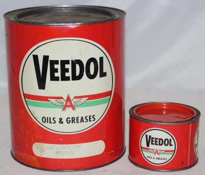 Group of 2 Veedol Flying A Grease Cans (1 of 2)