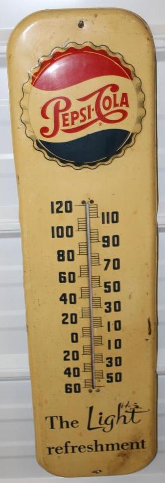 Embossed Pepsi Cola Advertising Thermometer (1 of 6)