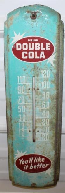 Drink Double Cola Soda Advertising Metal Thermometer (1 of 4)