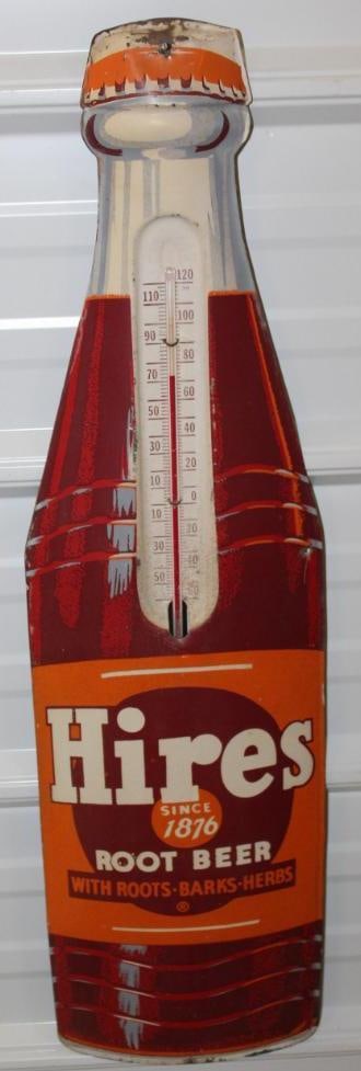 Hires Root Beer Soda Bottle Advertising Thermometer (1 of 5)