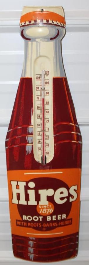Hires Root Beer Soda Bottle Advertising Thermometer (1 of 5)