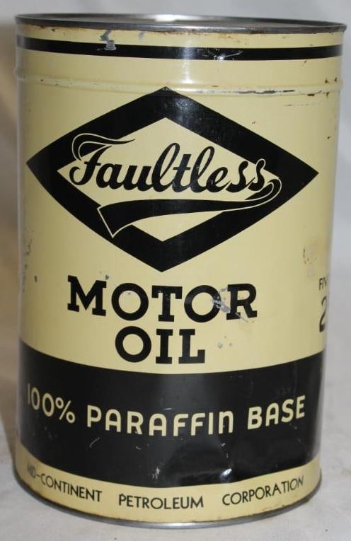 Mid Continent Faultless Metal 5 Quart  Motor Oil Can (1 of 3)
