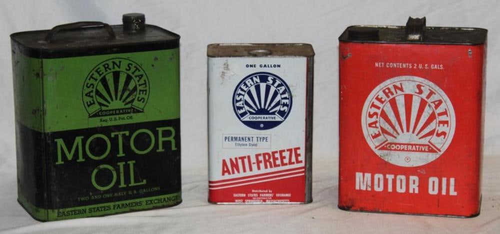 Group of 3 Eastern States Oil Cans (1 of 2)