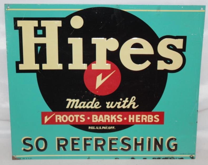 Hires Root Beer Embossed Soda Advertising Sign - Reproduction (1 of 5)