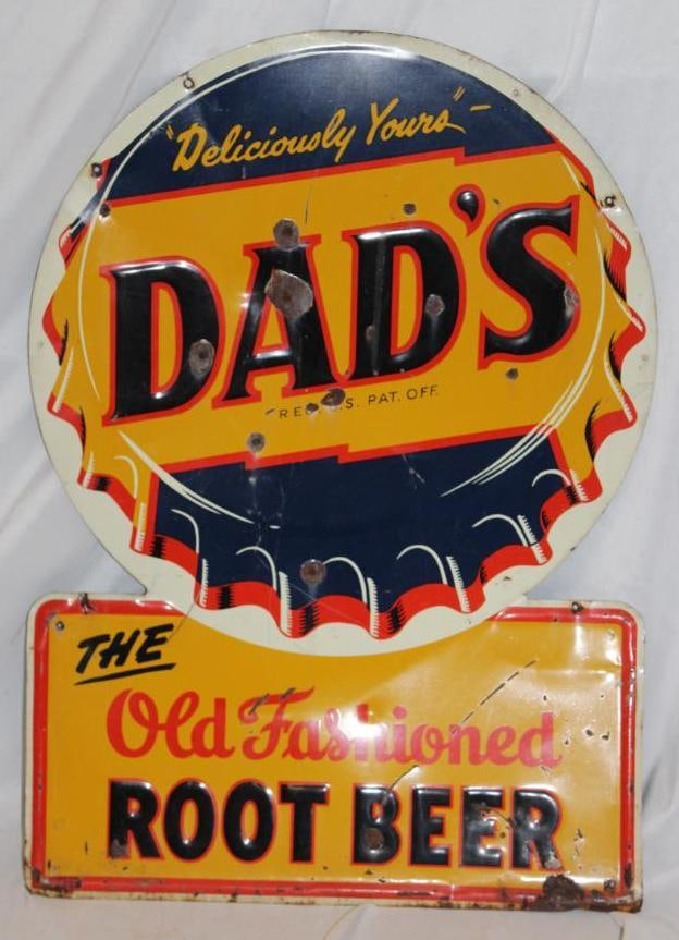 Dad's Root Beer Embossed Soda Advertising Sign (1 of 4)