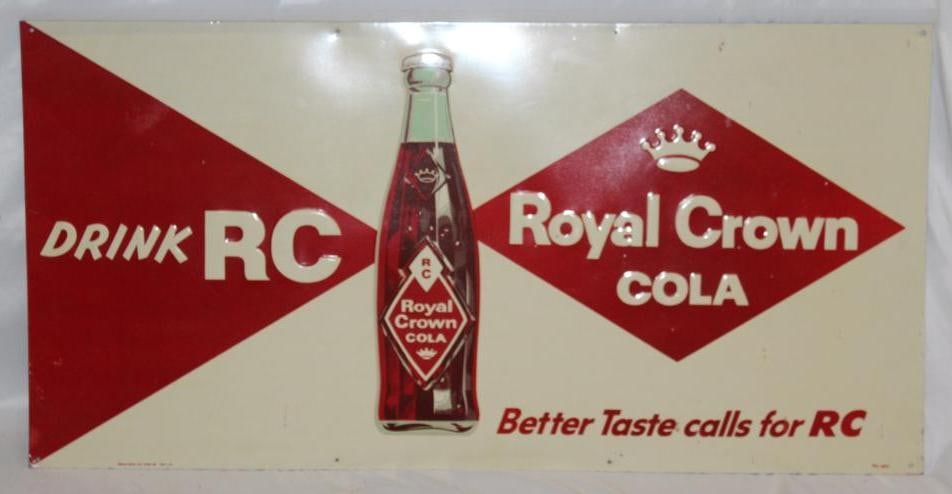 Royal Crown RC Cola Embossed Advertising Sign (1 of 6)