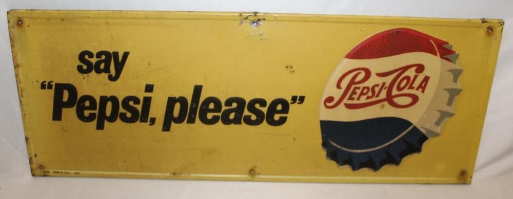 "Say Pepsi Please" Pepsi Cola Advertising Sign SST (1 of 5)