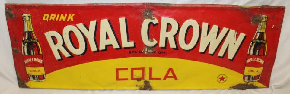 Drink Royal Crown RC Cola Metal Advertising Sign (1 of 6)