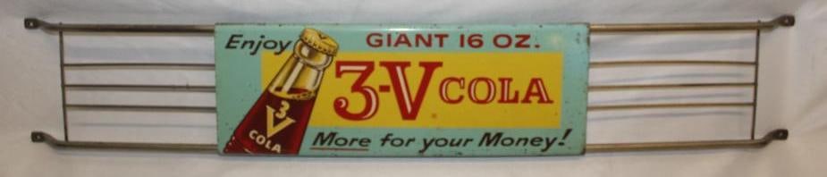 Enjoy Giant V-3 Cola Advertising Door Push Sign (1 of 5)
