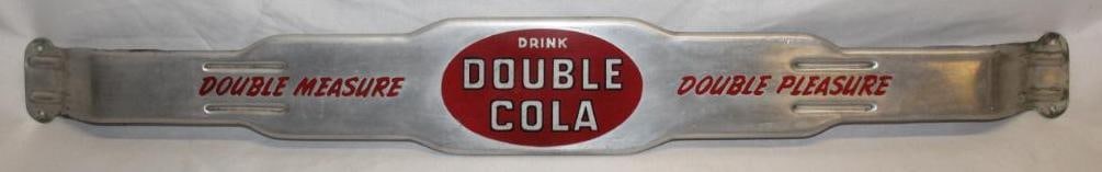Drink Double Cola Soda Advertising Metal Door Push (1 of 6)