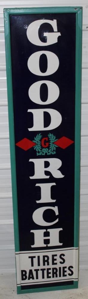 Goodrich Tires and Batteries Porcelain Vertical Sign (1 of 5)