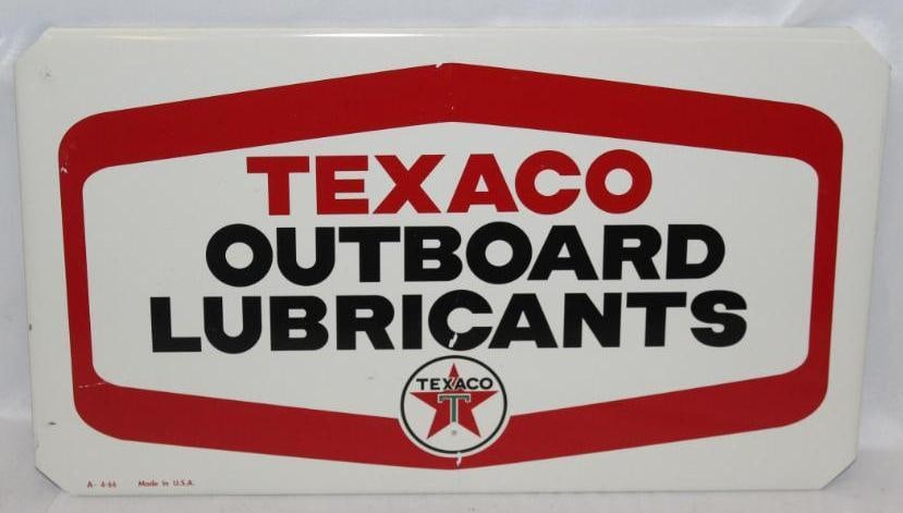 Texaco Outboard Lubricants SST Metal Display Rack Sign (1 of 3)