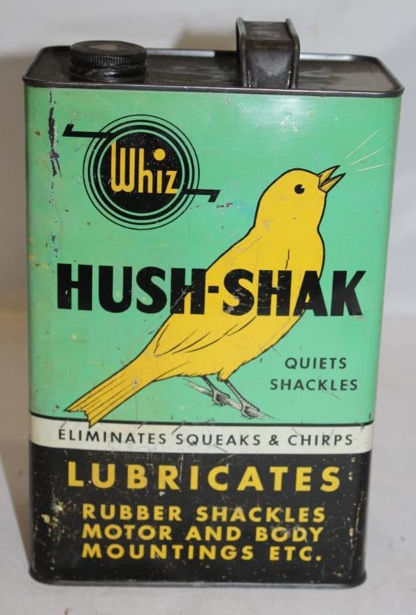 Graphic Hush-Shak Lubricants 1 Gallon Can: it is empty