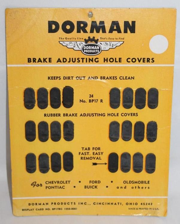 NOS Dorman Brake Adjusting Hole Covers Advertising Countertop Display (1 of 4)