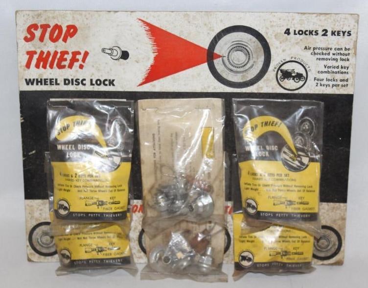 NOS Stop Thief Wheel Disc Lock Advertising Countertop Display (1 of 4)