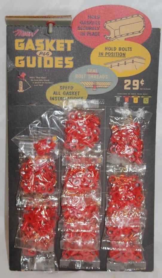 NOS P&G Gasket Guides Advertising Countertop Display: It is complete with original product. There is some light wear to the display. 18" x 10"