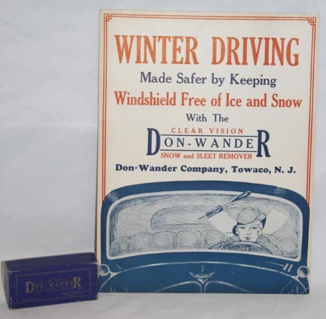 NOS Winter Driving Don Wander Advertising Countertop Display Sign: It is an original cardboard sign and original product. The sign is very nice with only light wear. 10.5" x 14"