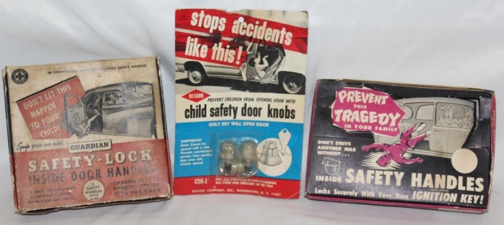 NOS Group of 3 Auto Products; Childs Safety Door Locks (1 of 5)