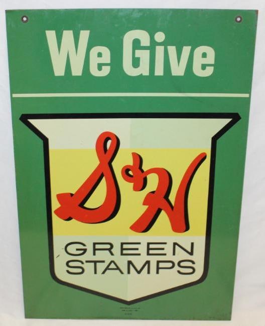 "We Give" S&H Green Stamps Metal Advertising Sign (1 of 6)