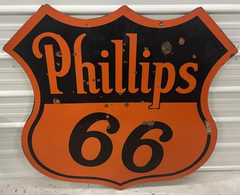 4' Phillips 66 Porcelain Gas Station Identification Sign (1 of 7)