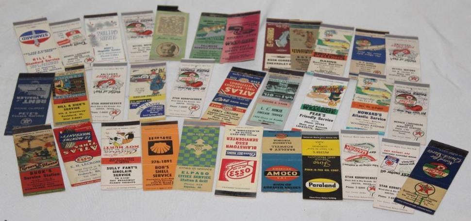 Group of 34 Advertising Matchbook Covers; Service Station (1 of 5)