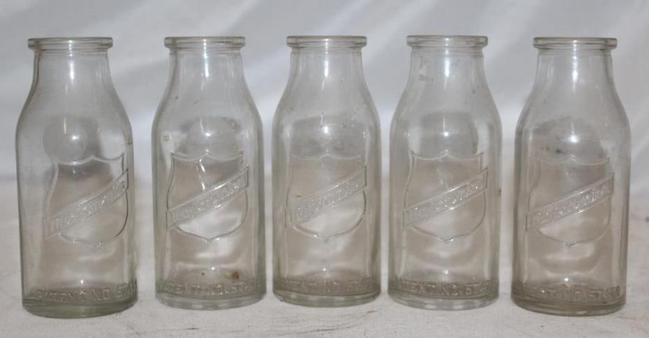 Group of 5 Advertising Dairy Bottles; Mojonnier (1 of 4)