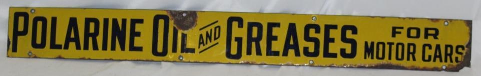 Early Polarine Oil And Greases For Motor Cars Porcelain Sign (1 of 5)
