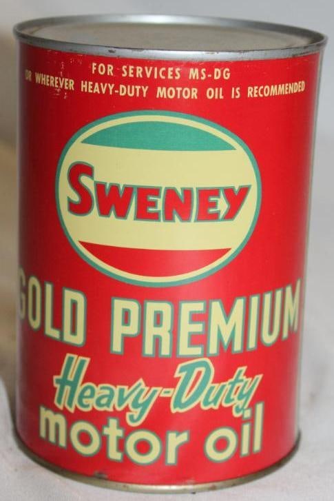 Sweeney Gold Premium 1 Quart Motor Oil Can (1 of 3)