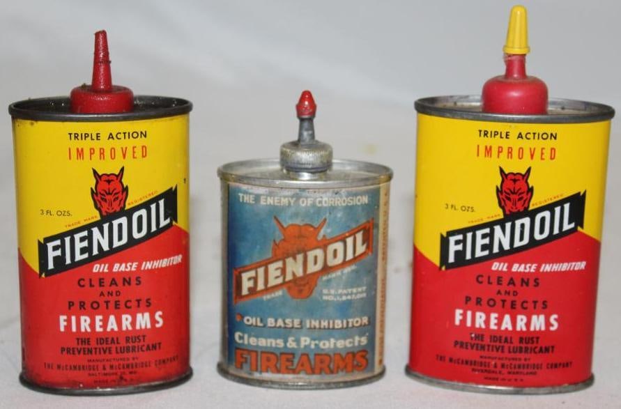Group of 3 Fiendoil Oiler Cans (1 of 2)