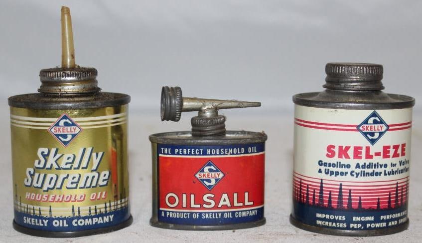Group of 3 Skelly Oilsall Household Oiler Cans (1 of 2)