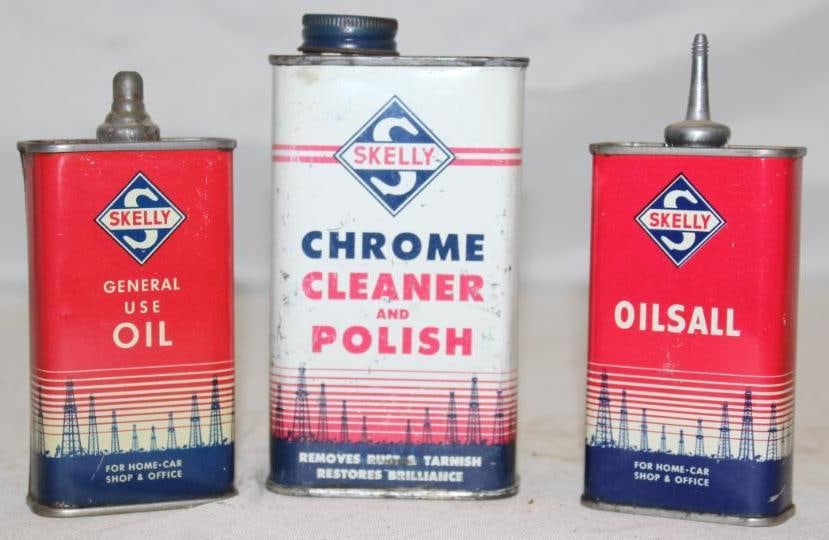 Group of 3 Skelly Household Oiler and Polish Cans (1 of 2)