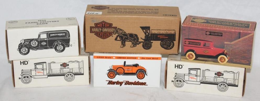 Group of 6 Ertl Collector Die-Cast Toy Truck Banks; Harley Davidson (1 of 5)