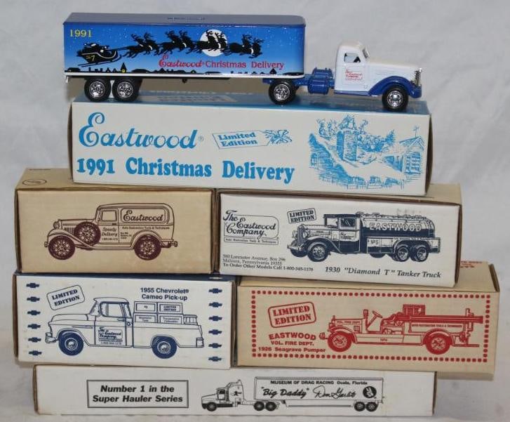 Group of 6 Ertl Collector Die-Cast Toy Truck Banks; Eastwood Auto Restoration Supplies, Don Garlits (1 of 6)