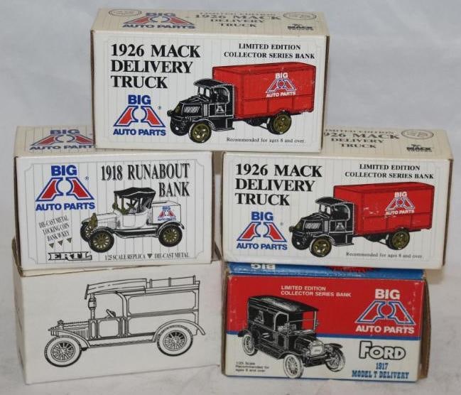 Group of 5 Ertl Collector Die-Cast Toy Truck Banks; Big A Auto Parts & 7-Eleven (1 of 5)