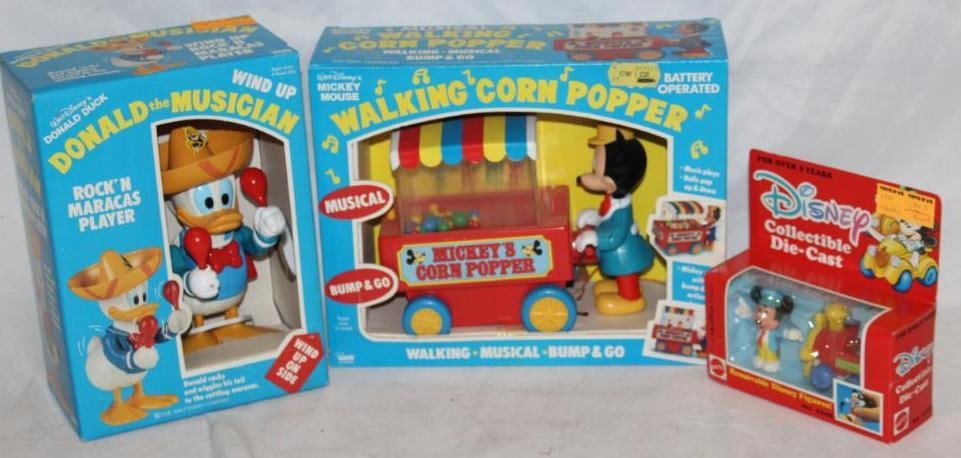 NOS Group of 3 Vintage Disney Mickey Mouse and Donald Duck Toys (1 of 5)