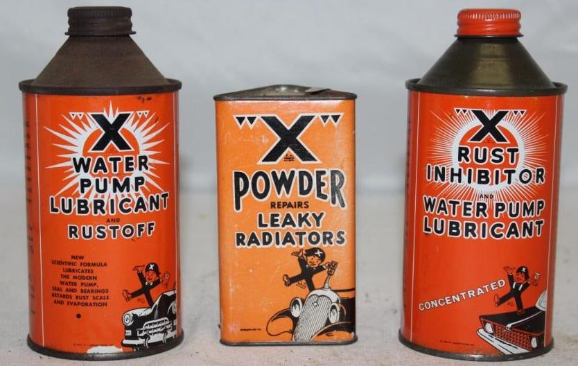 Group of 3 X Liquid Water Pump and Radiator Lubricant Cans (1 of 2)