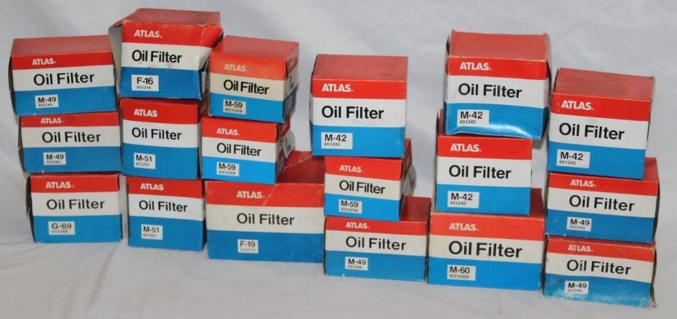 NOS Group 20 of Atlas Automotive Products; Oil Filters (1 of 2)