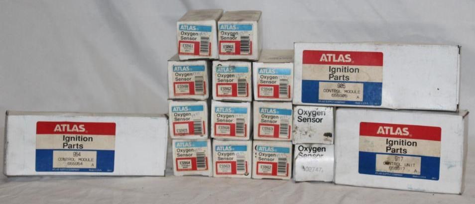 NOS Group 16 of Atlas Automotive Products; Oxygen Sensors & Control Modules (1 of 2)