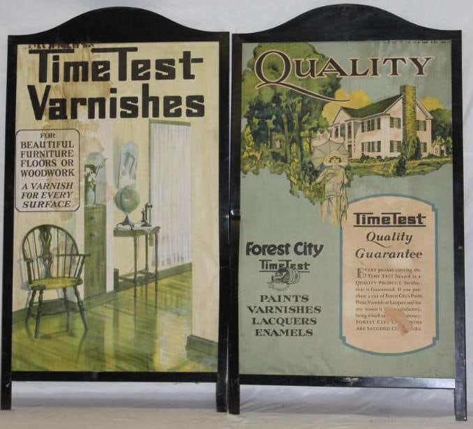 Group of 2 Forest City Time Test Paint Display Signs (1 of 8)