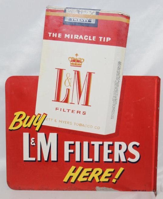 L & M Cigarettes Tobacco Advertising Flange Sign (1 of 5)