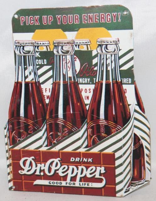 Dr. Pepper Tin Advertising Door Push Sign - Reproduction (1 of 4)