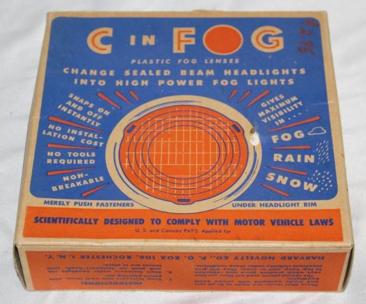 NOS Automobile Fog Lenses "C In Fog" (1 of 3)
