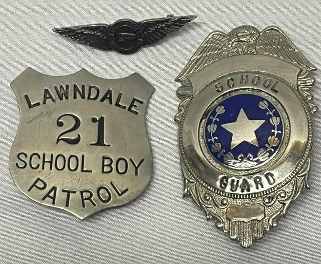 Group of 3 School Safety Patrol Pin Badges (1 of 2)