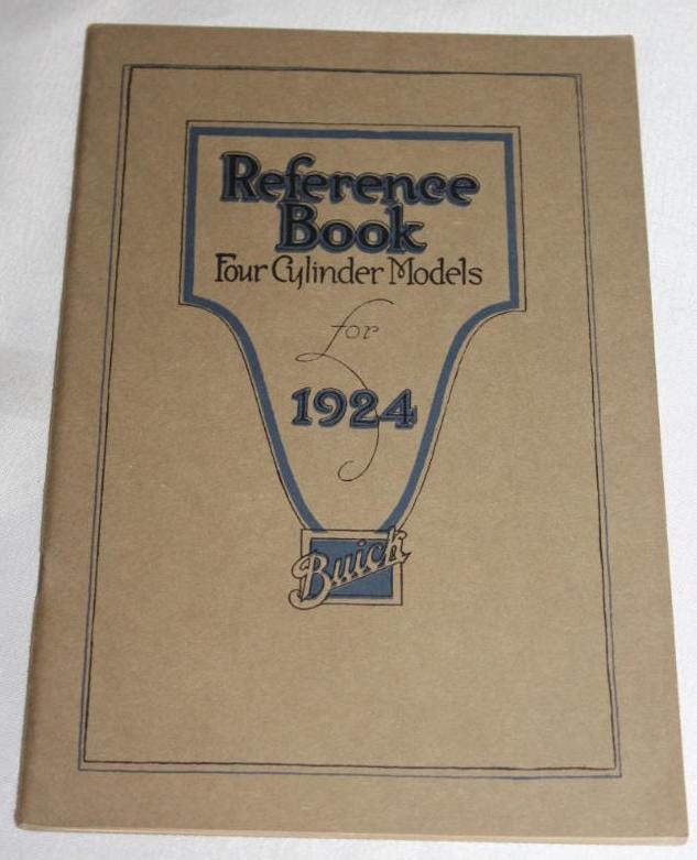 1924 Buick 4 Cylinder Operator's Manual Reference Book (1 of 8)