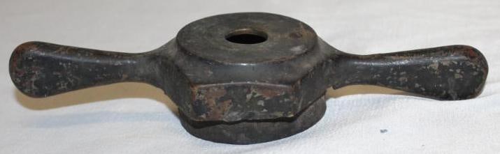 Dog Bone Style Accessory Radiator Cap: 7.5" x 2.5" x 1.5", the bottom thread pieces have been broken and repaired